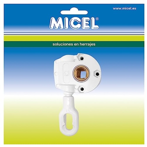 MICEL - 92549 - Markisen-Aufrollmaschine mit Kurbelkupplung, 1:7 Mechanismus, für gerade Markisen, weiß, 77 x 35 x 135 mm