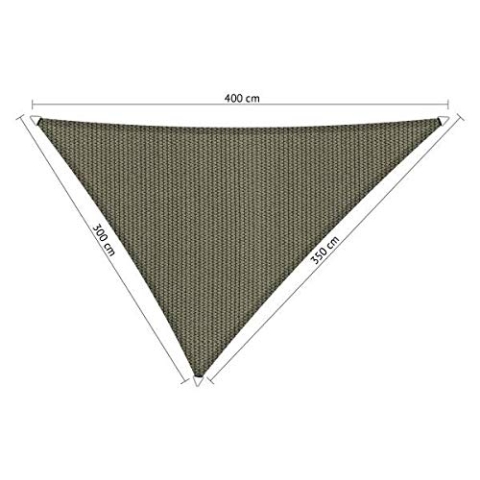 Shadow Comfort Schattensegel Sonnenschutz Wasserdurchlässig HDPE Gartenmarkise für Außen Garten Terrasse UV Block - Dreieck 3x3,5x4m - Desert Storm