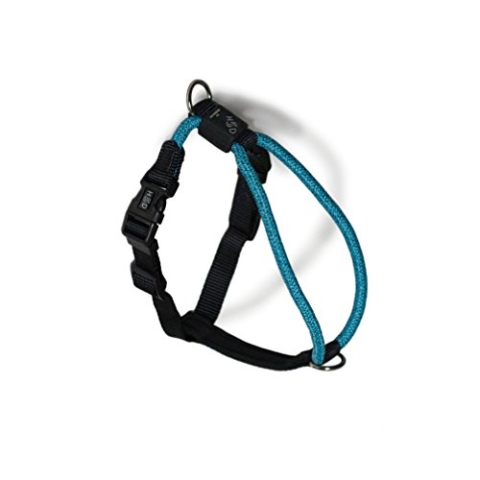 High5Dogs, verstellbares ergonomisches Geschirr für Outdoor-Aktivitäten, verstärkte Sicherheit, langlebige Materialien, Größe XXS, Abmessungen 7 mm x 29–37 cm, Farbe Blau, Modell Leisure Rope