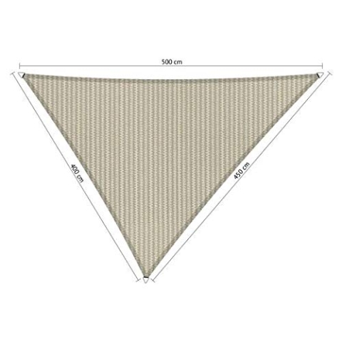 Shadow Comfort Schattensegel Sonnenschutz Wasserdurchlässig HDPE Gartenmarkise für Außen Garten Terrasse UV Block - Dreieck 4x4,5x5m - Sahara Sand
