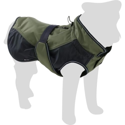 Flamingo WINTERMANTEL EISBERG Khaki/DUNKELBLAU 45CM
