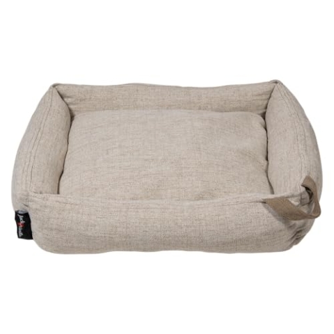 JACK AND VANILLA, Elegantes Sofa in Beige für kleine Räume, modernes und Komfortables Design, ideal für Wohnungen, pflegeleicht, Maße 55 x 50 x 12 cm, Modell Luxor