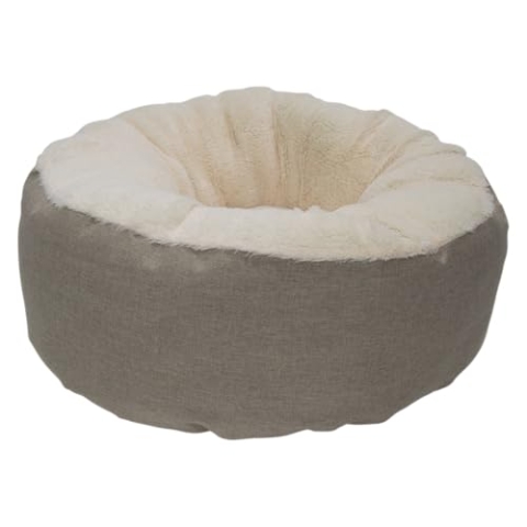 JACK AND VANILLA, Korb, Modell Nimba, bequem für Hunde und Katzen, modernes Design, optimaler Komfort, herausnehmbares und waschbares Futter, Maße 60 x 60 cm, Sandfarbe