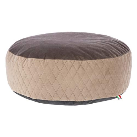 Maxi-Pet 80392 Liegekissen Pouf, durchmesser 60x18 cm, taupe/braun