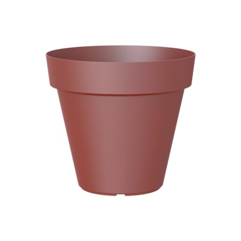 Artevasi Capri-Topf, Runder Plastiktopf, 60cm, Farbe: Dunkelrot