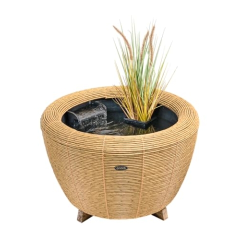 velda Orbis Mini-Teich mit Wasserfall und Pumpe, Dekoratives Wasserspiel für Innen und Außen, Naturdesign