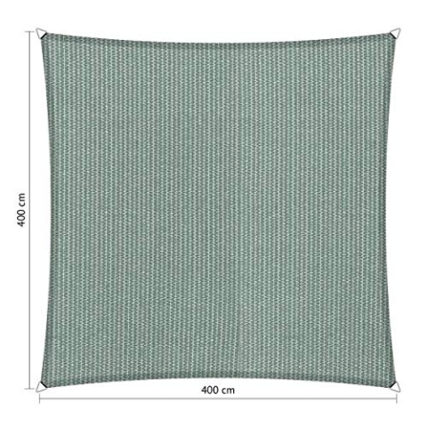 Shadow Comfort Schattensegel Sonnenschutz Wasserdurchlässig HDPE Gartenmarkise für Außen Garten Terrasse UV-Block - Quadrat 4x4m - Country Blue
