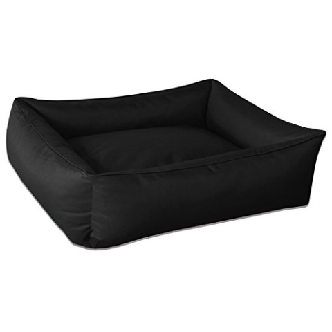 BedDog Hundebett MAX, Hundekissen mit abziehbaren waschbaren Bezug, Hundekorb, Hundesofa, für große Hunde, XXL, schwarz