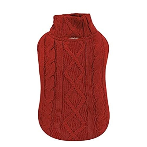 Croci Pullover für Hunde Winter Trail, Rückengröße 30 cm, verstellbar und gefüttert, mit Loch für Leine und Geschirr, rote Farbe