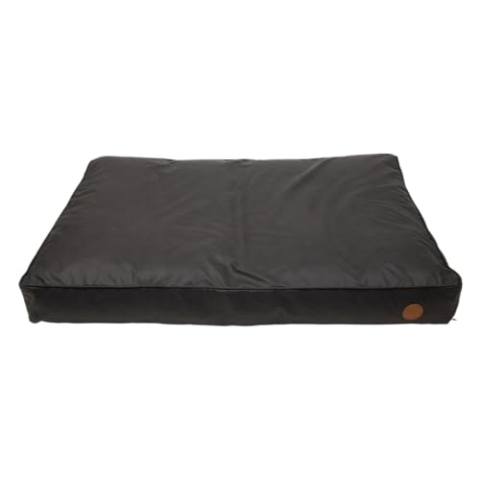 JACK AND VANILLA, Elegantes schwarzes Hundebett, weiche Polsterung für optimalen Komfort, pflegeleicht, Maße 120 x 80 cm, perfekt für große Hunde, Zeitloses Modell