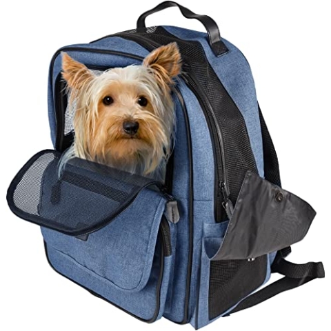 Flamingo - Rucksack für Haustiere – Transporttasche für Hunde und Katzen – 43 x 29 x 29 cm – hochwertige Qualität