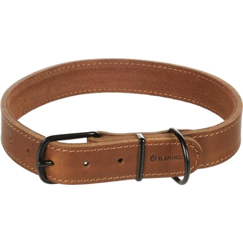 Halsband Montana Leder Cognac XXL 53-63CM 28MM