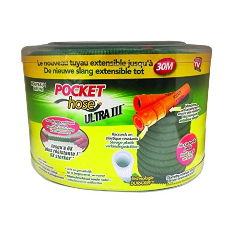 Pocket Hose Ultra 3 Gartenschlauch, einziehbar, 30 m, Grün
