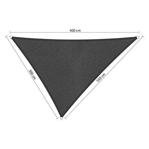 Shadow Comfort Schattensegel Sonnenschutz Wasserdurchlässig HDPE Gartenmarkise für Außen Garten Terrasse UV Block - Dreieck 3x3,5x4m - Carbon Schwarz