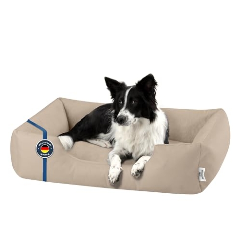 BedDog Hundebett Zara, Hundekissen mit abziehbaren waschbaren Bezug, Hundekorb, Hundesofa, für mittel-große Hunde, L
