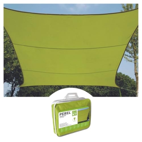 Perel GSS4430LG Sonnensegel - Rechteckig, Lime Grün, 400 x 300 x 0.2 cm