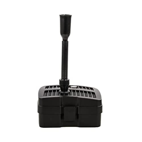 AquaForte GFU-2505 Springbrunnenpumpe + 5W UV-C, Leistung 24W, Max. Förderhöhe 1,6 M, Max. Durchfluss 1 m3 pro Stunde, Max. Teichgröße 1,5 m3, 13/19/25 mm Anschluss, Max. Druck 2 Bar, klares Wasser