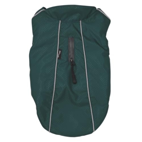 JACK AND VANILLA, Bequemer und stilvoller Hundemantel, wasserabweisend, ideal für Spaziergänge bei kühlem Wetter, Größe M, blau, 40 cm, Expeditionsmodell