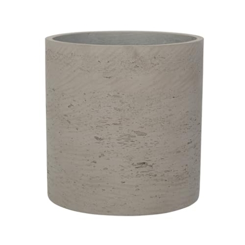 Pottery Pots Plant Pot Grey/Beige Diameter 25 cm Height 25 cm