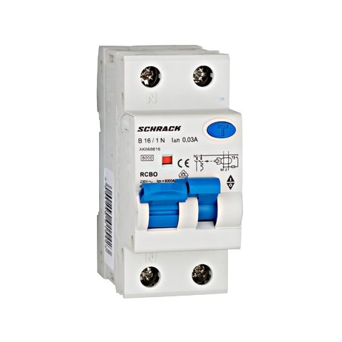 FI/LS Kombischutzschalter (RCBO),B16A, 30mA, Type A, VDE