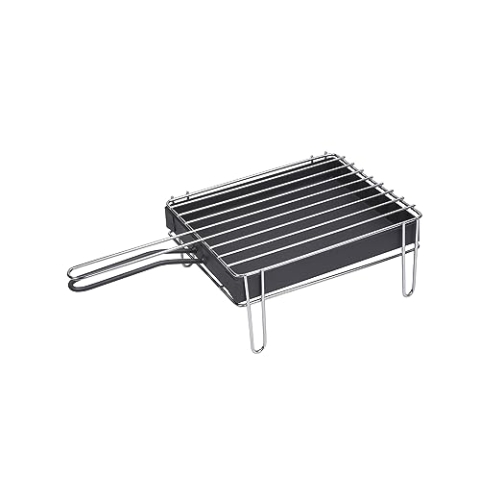Edelstahl-Tischgrill mit Kasten, 25x20 cm