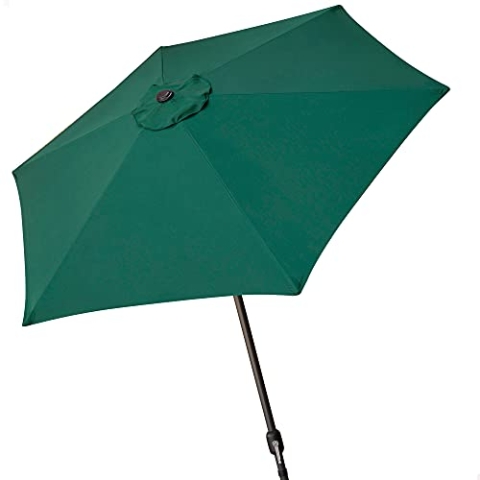 Sechseckschirm, Garten-Terrassenschirm, Ø 250 cm, grün, Aluminiummast, Ø 34 mm, mit Kurbel, mit Lüftungskamin, Aktive Garden