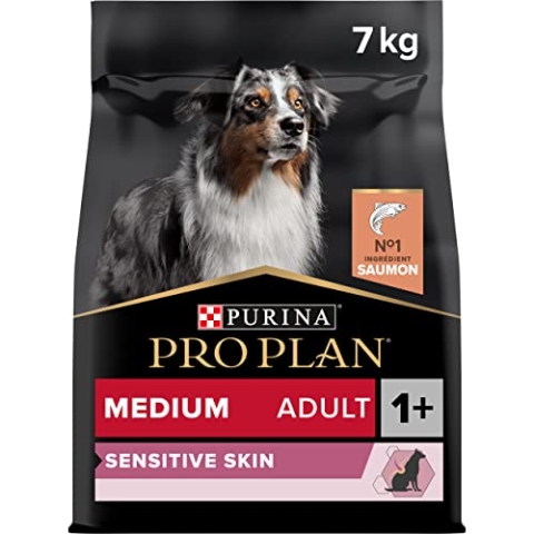 Pro Piano Sensitive Skin für Erwachsene, mit Optiderma, reich an Lachs, 7 kg – Trockenfutter für Erwachsene Hunde mittlerer Größe