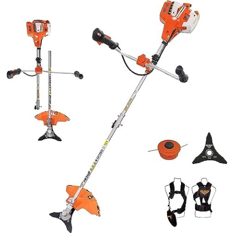 Ruris Rr362, Thermoschneider, 2,4 PS, Spule mit professionellem Schneiden, Halterung für Lenker Ruris Plus Komfort, dreifache Scheibe, Flexible Welle in 2 Teilen, ergonomischer Sicherheitsgurt