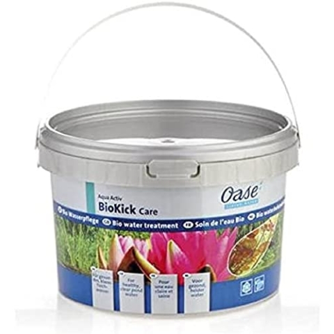 OASE 51288 AquaActiv BioKick Care natürliche Wasserpflege für Teiche 2 l - hochaktives Teichpflegemittel mit natürlichen Mineralien für klares Teichwasser im Gartenteich, Fischteich, Koiteich