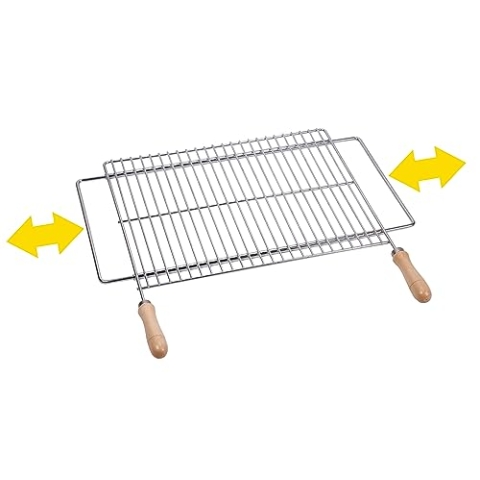 Sauvic 02815-Ausziehbarer Grillrost aus 304 Edelstahl 63.5x62.5x3 cm