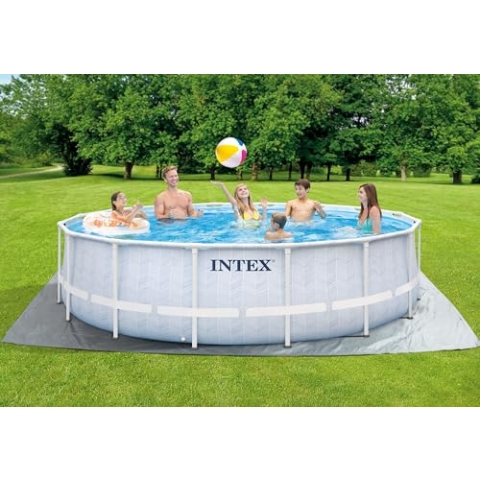 Intex 4.88m x 1.22m Chevron Prism Frame Premium Pool Set, Set-up Size: 4.88m x 1.22m (26746GN)