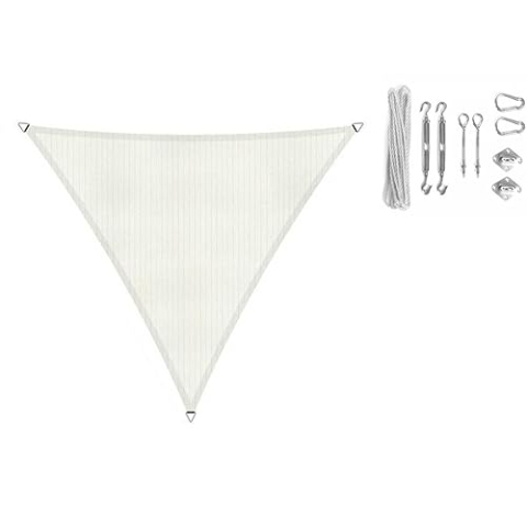 Shadow Comfort Schattenplane Sonnenschutz Wasserdurchlässig HDPE Gartenmarkise für Outdoor Garten Terrasse UV-Block - Dreieck 4x4x4m - Arctic White