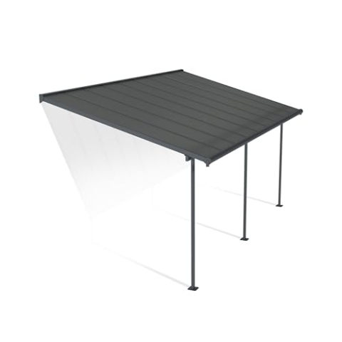 Palram Capri Terrassenüberdachung, Terrassendach, Balkondach, grau bronze, 299X555 cm