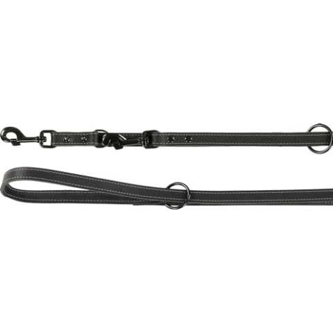 TRAININGSLEINE Montana Leder SCHWARZ 200CM 20MM