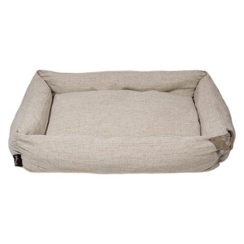 JACK AND VANILLA, modernes und Elegantes Sofa, bequem mit gepolsterten Kissen, pflegeleicht, ideal für kleine Räume, Maße 90 x 65 x 20 cm, Farbe Beige, Modell Luxor