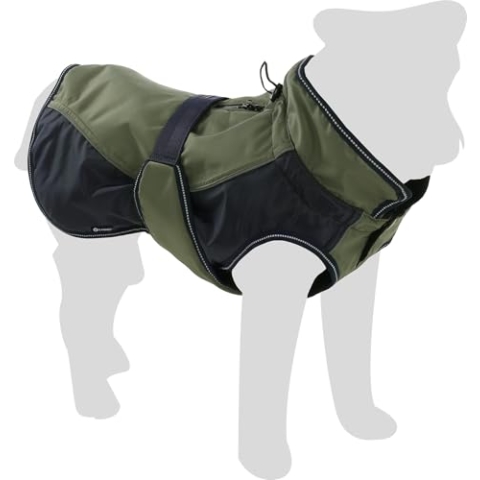 Flamingo WINTERMANTEL EISBERG Khaki/DUNKELBLAU 40CM