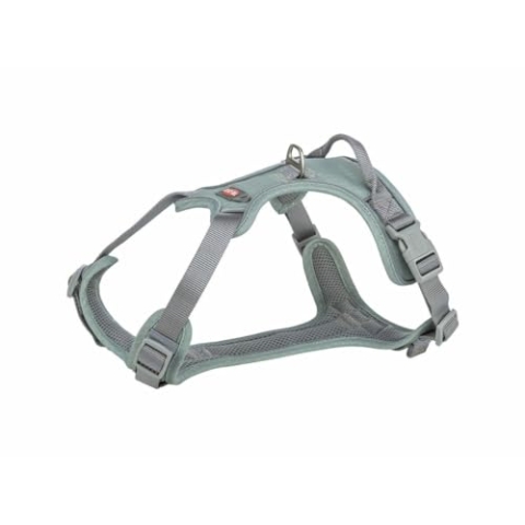 TRIXIE Premium Geschirr Active, S-M, 39-56 cm/15 mm, Salbei