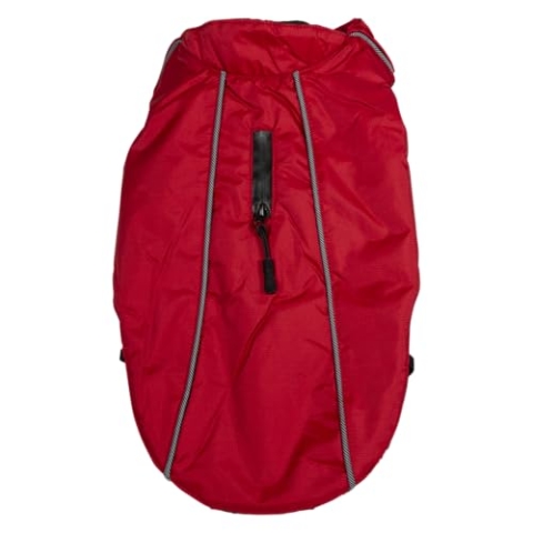 JACK AND VANILLA, Rote Outdoor-Jacke für Outdoor-Aktivitäten, Wärmeisolierung, ergonomisches Design, Bequeme Taschen, wasserabweisend, XXL, 60 cm, Expeditionsmodell