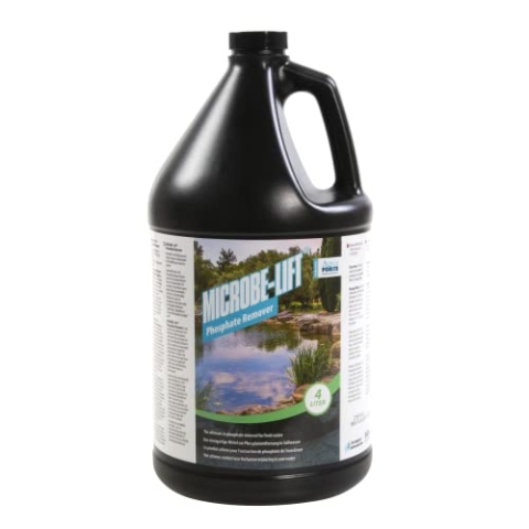 AquaForte Microbe-Lift Phosphat-Entferner 4 Liter. Entfernt Phosphat in neu angelegten, sowie in älteren Teichen, unschädlich für Fische und Pflanzen, Schwarz