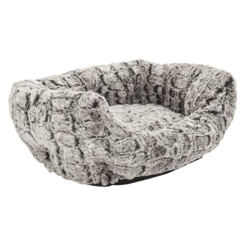 Boony Jack und Vanilla, Schlangenleder, Hunde- und Katzenkorb, Größe S, 40 x 35 cm