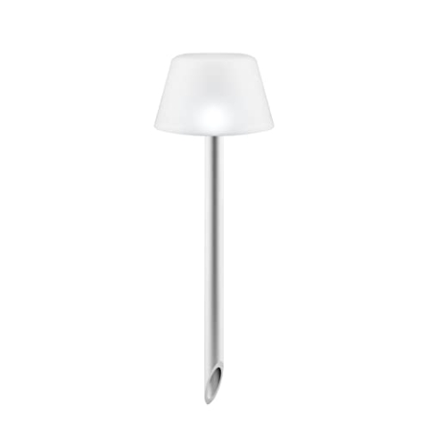 Eva Solo 571338.0 Solarlampe mit Spieß, Kabellos, Höhe 38 cm, Energieklasse A, aluminium/weiß, 13,2 x 13,2 x 38 cm