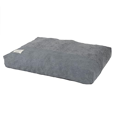 DuvoplusD&D Home, Hundekissen Ellis M, 90 x 65 x 12 cm, Blau, Memory-Schaum, waschbar, mit Rutschfester Unterseite, gewebtes Innen- und Außenkissen