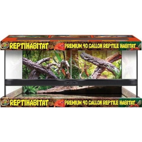Zoo Med Reptihabitat – Käfig für Reptilien und Amphibien aus Glas und Stahl, mehrseitige Belüftung, mit Kabeldurchführungen, 91 x 46 x 46 cm