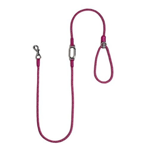 High5Dogs, Ergonomische Hundeleine, leicht und langlebig, ideal für Spaziergänge in der Stadt oder in der Natur, Länge 140 cm, rosa Farbe, Modell Leisure Clic