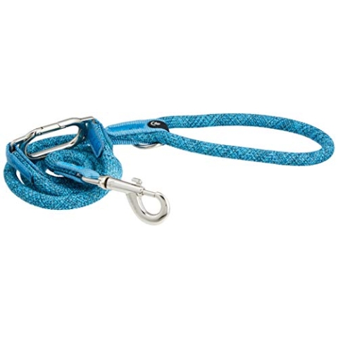 High5Dogs, ergonomische Hundeleine, 13 mm breit und 140 cm lang, aus strapazierfähigem Material, Blaue Farbe, ideal für Bequeme und sichere Spaziergänge, Modell Leisure Clic