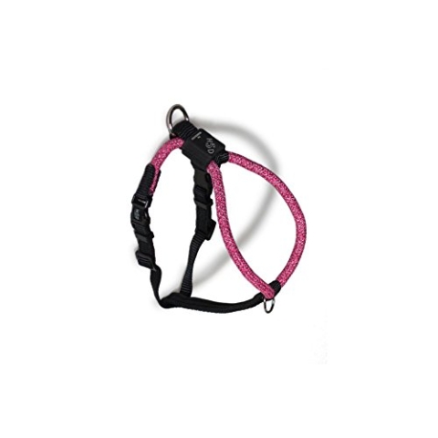 High5Dogs, Ergonomisches Hundegeschirr, verstellbar von 41 bis 53 cm, aus strapazierfähigen Materialien, ideal zum Wandern und Klettern, rosa, Größe S, Freizeitseilmodell