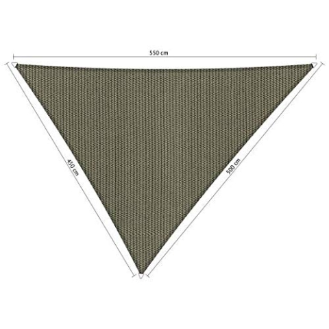 Shadow Comfort Schattensegel Sonnenschutz Wasserdurchlässig HDPE Gartenmarkise für Außen Garten Terrasse UV Block - Dreieck 4,50x5x5,50m - Desert Storm