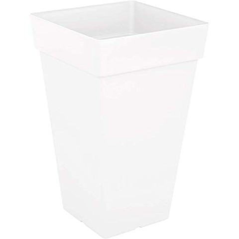 CAPRI SQUARE HIGH POT 65CM WHITE