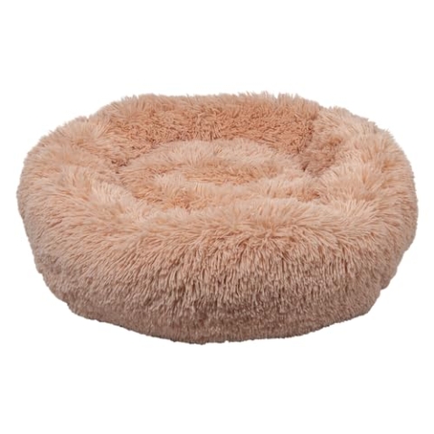 JACK AND VANILLA – JV Bubble Beruhigungskorb für Hunde – Rundes Anti-Stress-Plüschkissen für Hunde – herausnehmbares, waschbares Futter – Altrosa, M, 70 cm