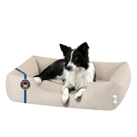 BedDog Hundebett Zara, Hundekissen mit abziehbaren waschbaren Bezug, Hundekorb, Hundesofa, für mittel-große Hunde, XL